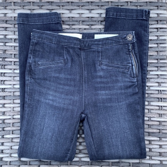 pilcro and The Letterpress by Anthropologie High-Rise Capri Denim Leggings - Picture 10 of 16